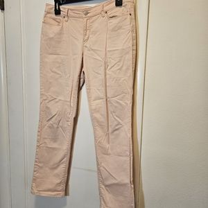 Loft pink curvy straight leg jeans